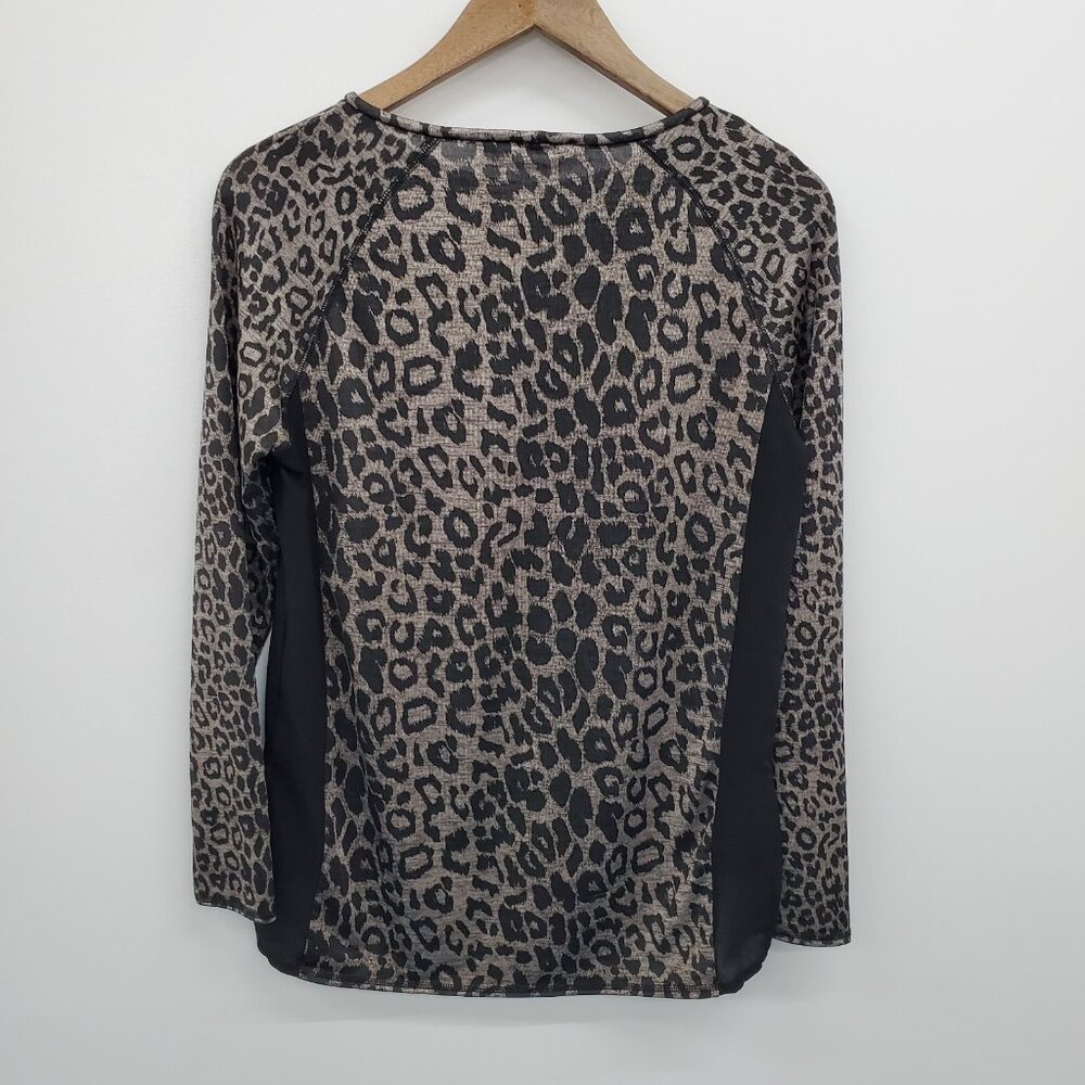 ZARA Leopard Print Long Sleeve Knit Top Pullover Animal Print Shirt‎ Size S - Picture 5 of 14